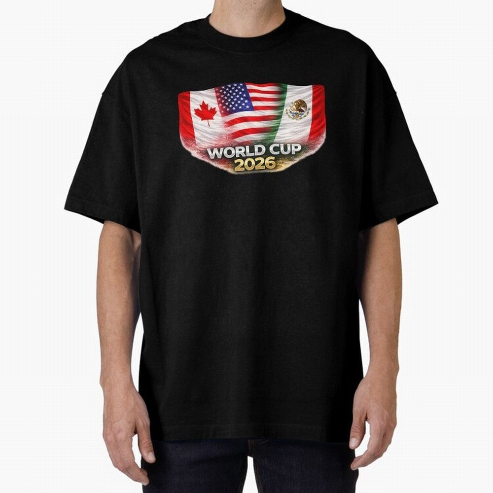World Cup 2026 North America Flags Design ¨C USA Canada Mexico Soccer Fan Graphic Classic T-Shirt Relive the Noise and Pride of the FIFA World Cup 2026 USA Canada Mexico Journey through Cristiano Ronaldo Highlights, England and Germany Pride,