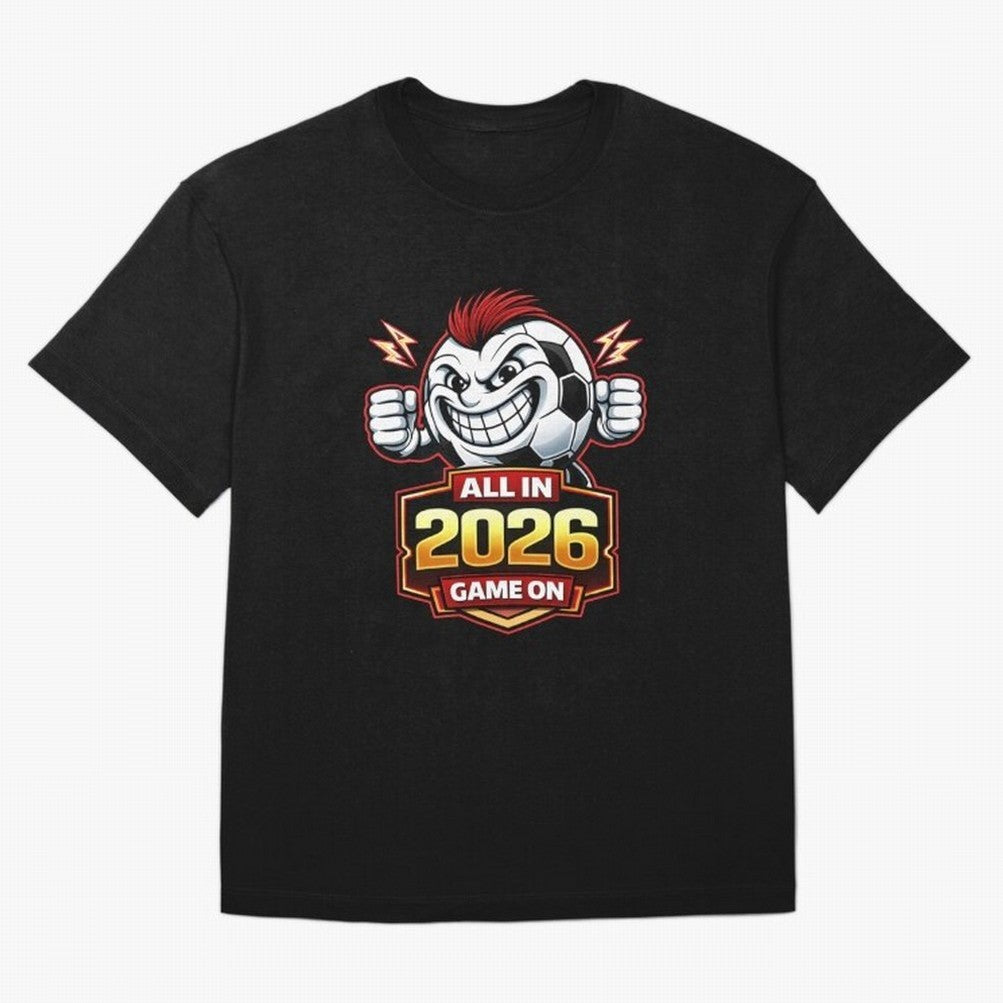 All in 2026 soccer fan design Classic T-Shirt Capture Stadium Memories from FIFA World Cup 2026 Group Stage Celebrating Messi, Neymar and Mbappe, England, France and Netherlands Energy, Champion Mindset, Group Stage Buzz, Knockout Tension and