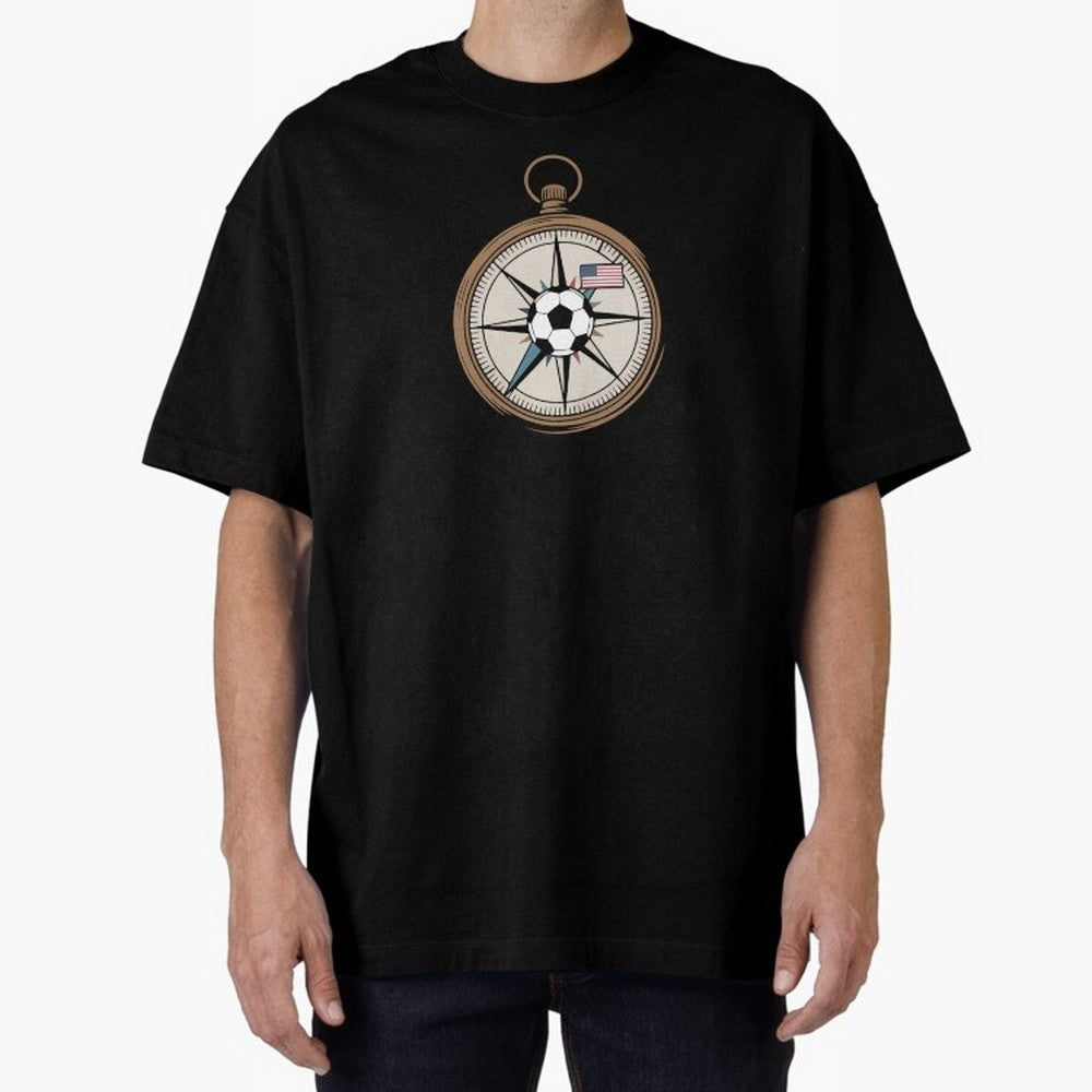 All Roads Lead to 2026 USA Compass Soccer World Cup Classic T-Shirt Fuel Your Fan Pride for FIFA World Cup 2026 Group Stage for Fans of Haaland and Portugal, Spain and Germany, Bringing Championship Spirit, Famous Goals, Roaring Crowds and