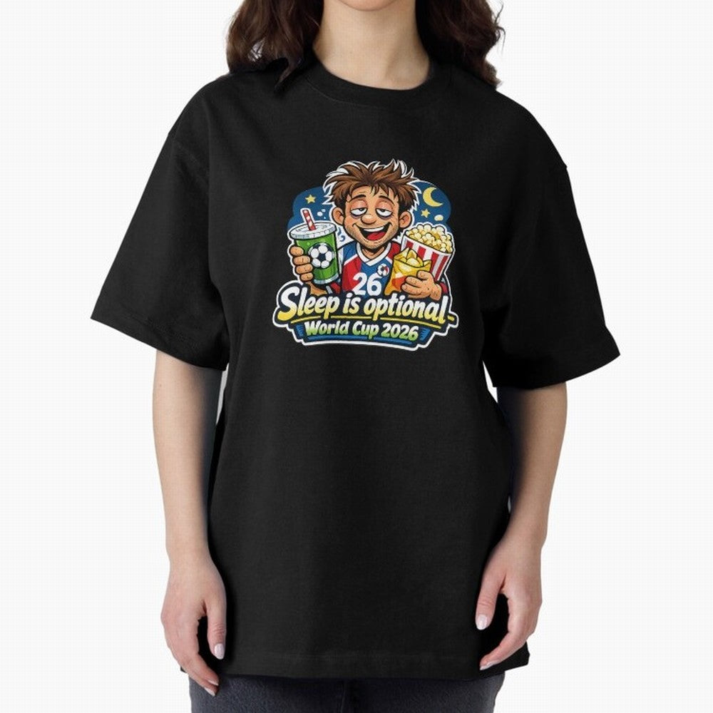 Sleep Is Optional ¨C World Cup 2026 Funny Soccer Fan Night Design Classic T-Shirt Live the Energy of the FIFA World Cup 2026 Journey through Messi, CR7 and Mbappe Highlights, Argentina, France and Brazil Pride, Football Festival Excitement, Trophy