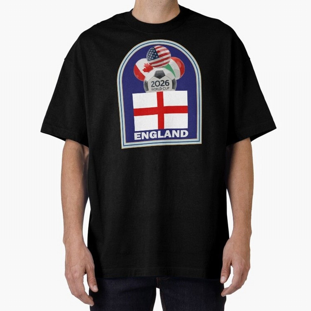 England 2026 Soccer T-shirt Classic T-Shirt Live the Energy of FIFA World Cup 2026 Group Stage Built around Mbappe and Neymar, France and Portugal Energy, Match Day Excitement, Supporter Culture, Golden Goals and Global Football Passion; Ideal for
