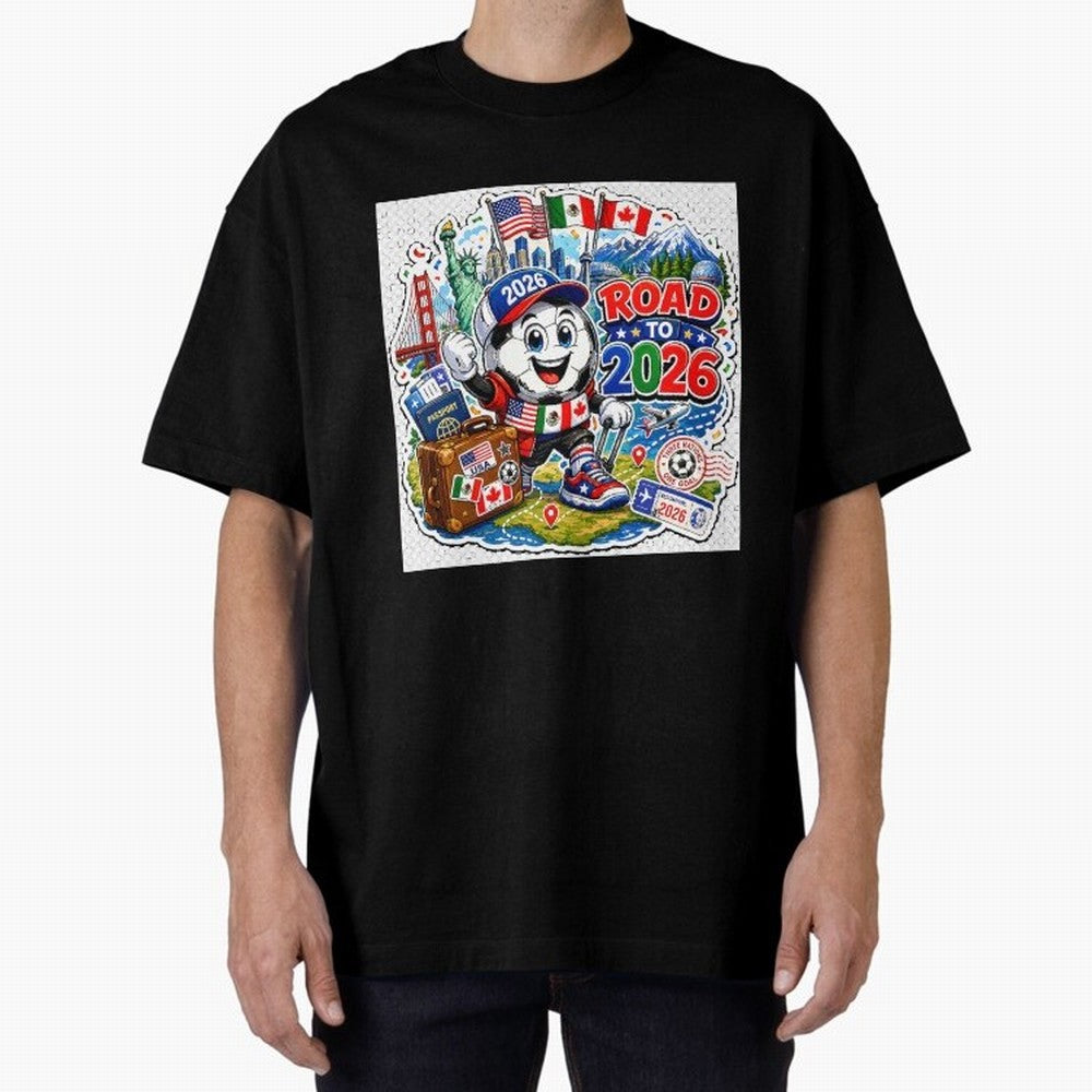 Road to 2026 Football Travel Classic T-Shirt Feel the FIFA World Cup 2026 USA Canada Mexico Journey through Messi, Neymar and Mbappe Highlights, Argentina and Brazil Pride, Stadium Chants, National Pride, Trophy Dreams and Unforgettable Football