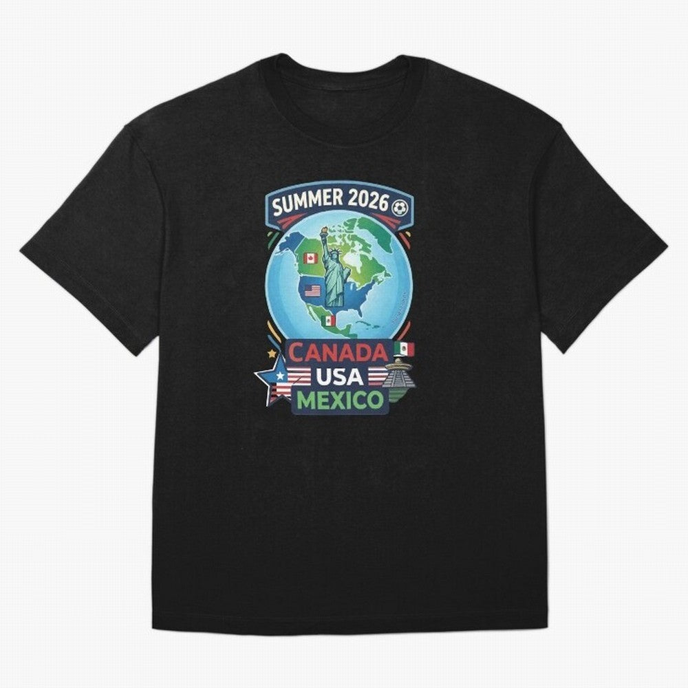 SUMMER 2026 SOCCER Classic T-Shirt Relive Match Day Hype around FIFA World Cup 2026 USA Canada Mexico, Mbappe, Brazil, Stadium Chants, National Pride, Trophy Dreams and Unforgettable Football Memories; Created for Match Day Parties, Soccer Gifts,