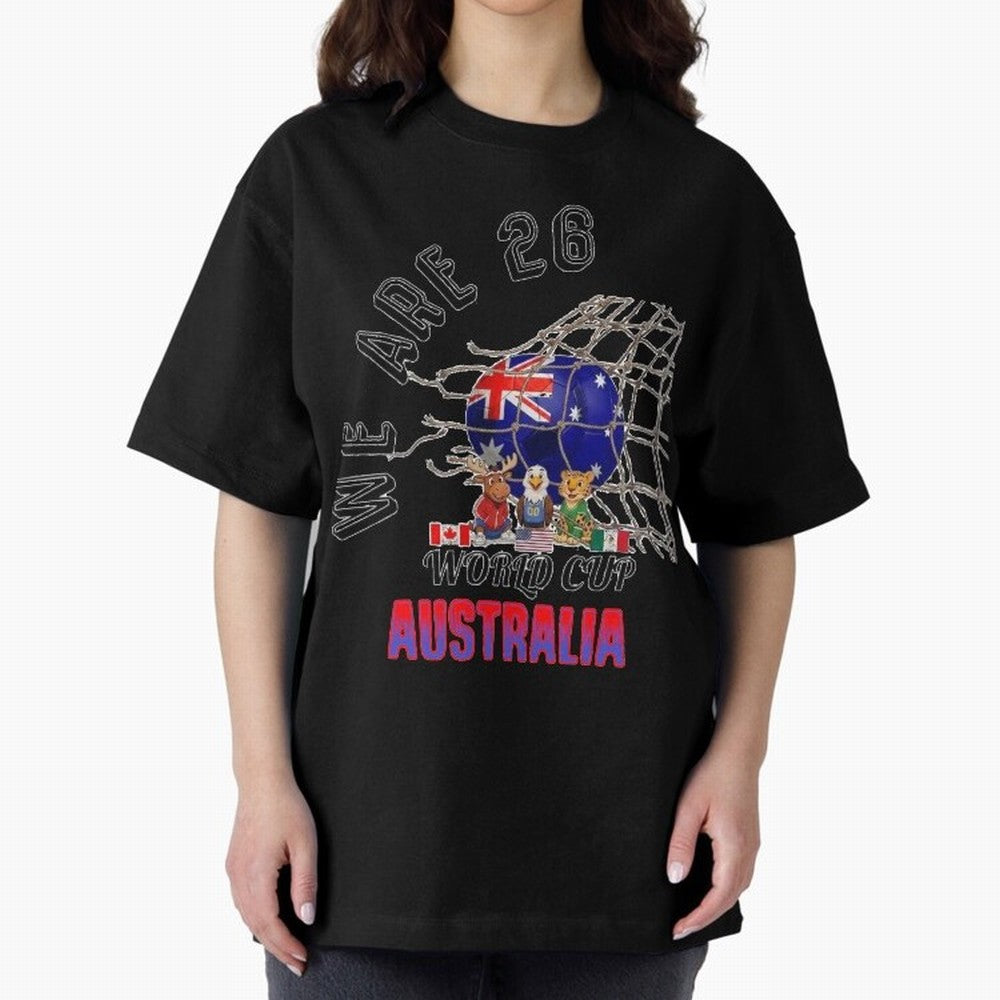 World cup 26 - Australia Classic T-Shirt Show Up for the Glory of FIFA World Cup 2026 Group Stage Spirit, Made for France and Portugal, Messi, Neymar and Mbappe, Championship Spirit, Famous Goals, Roaring Crowds and International Football Unity;