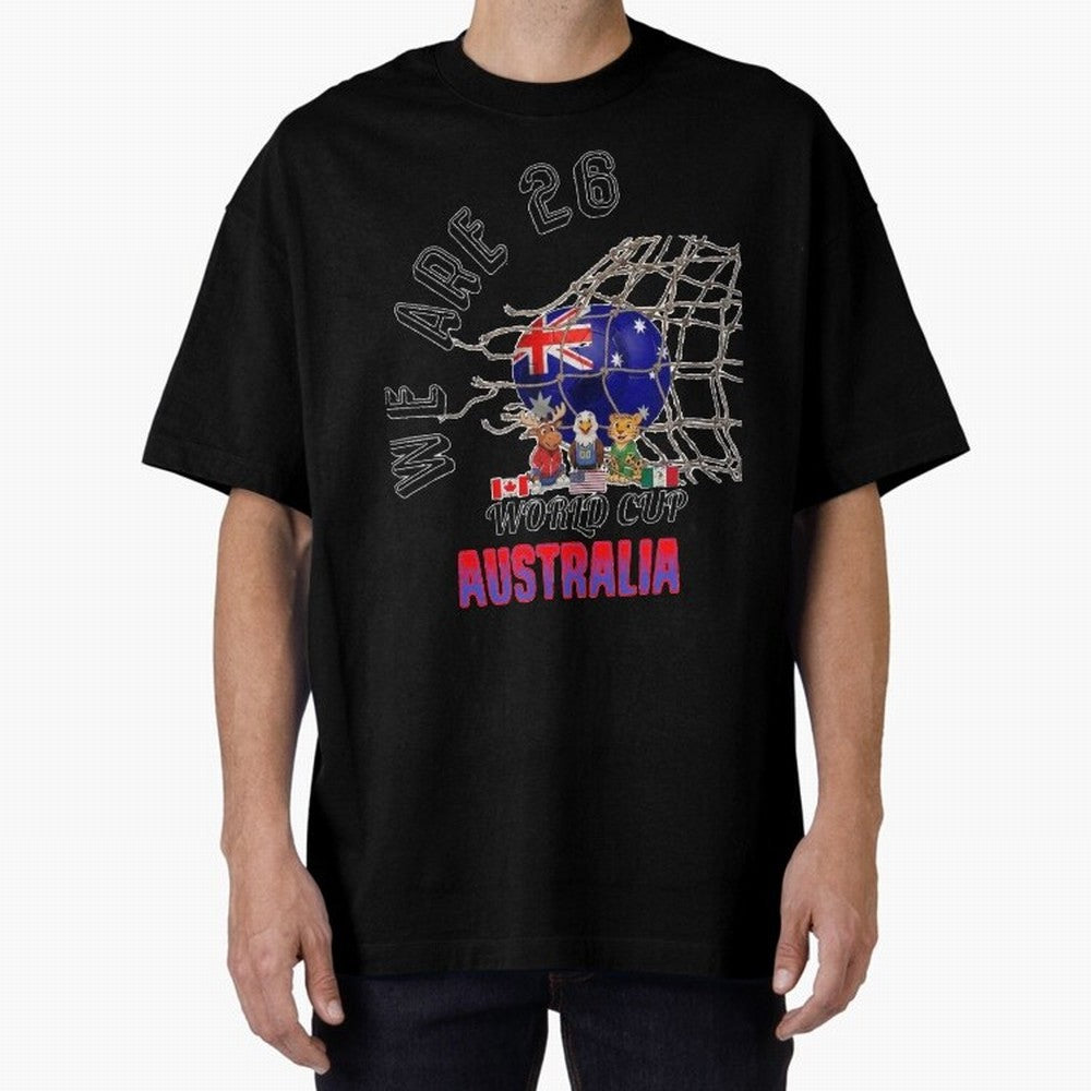 World cup 26 - Australia Classic T-Shirt Show Up for the Glory of FIFA World Cup 2026 Group Stage Spirit, Made for France and Portugal, Messi, Neymar and Mbappe, Championship Spirit, Famous Goals, Roaring Crowds and International Football Unity;