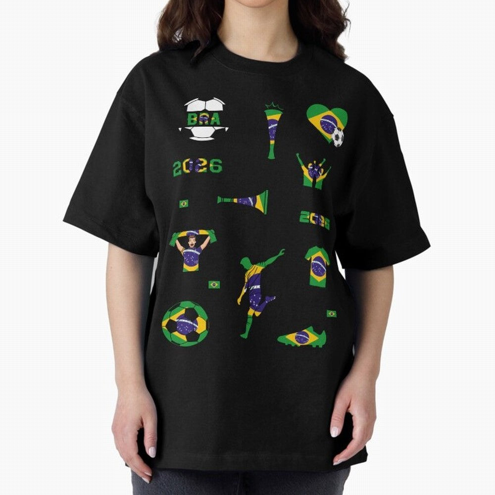 Brazil 2026 Soccer Collection Classic T-Shirt Capture Stadium Memories from Global Football Passion for FIFA World Cup 2026 Group Stage, Made for Mbappe and Neymar, England, Stadium Memories, Football Loyalty, International Chants and Championship