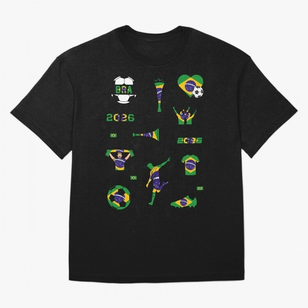 Brazil 2026 Soccer Collection Classic T-Shirt Capture Stadium Memories from Global Football Passion for FIFA World Cup 2026 Group Stage, Made for Mbappe and Neymar, England, Stadium Memories, Football Loyalty, International Chants and Championship