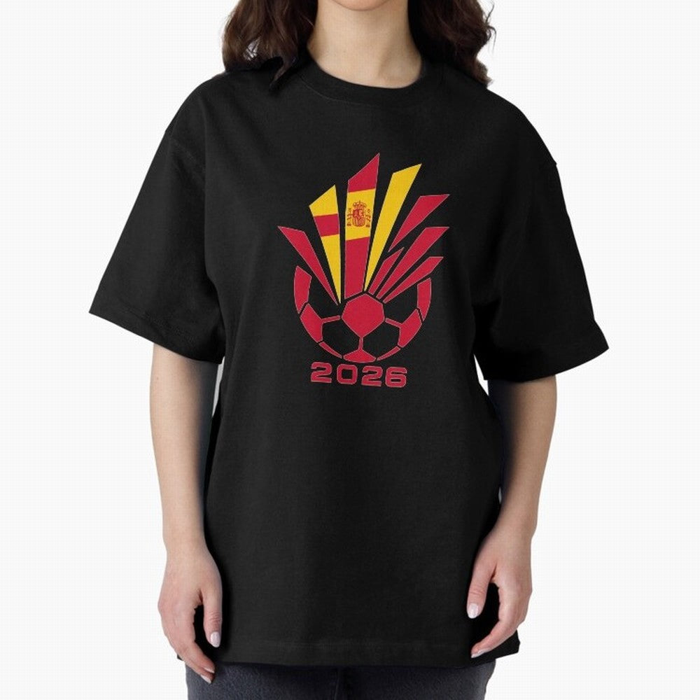Spain Soccer 2026 Flag Burst Emblem Classic T-Shirt Support Global Football Passion for FIFA World Cup 2026 USA Canada Mexico, Built around CR7 and Messi, England, France and Netherlands, Worldwide Fan Energy, Dramatic Goals, Stadium Lights and