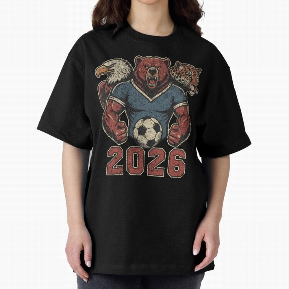 World Cup 2026 Host Mascots | USA Canada Mexico Soccer Classic T-Shirt Celebrate Fan Culture around FIFA World Cup 2026 USA Canada Mexico Spirit, Celebrating Argentina, France and Brazil, Messi, CR7 and Mbappe, Classic Soccer Heritage, Championship