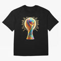 Golden Illuminating Cup Classic T-Shirt Honor Football Greatness during the FIFA World Cup 2026 Journey through Cristiano Ronaldo, Haaland and CR7 Highlights, Portugal, Spain and Germany Pride, Sports Nostalgia, International Competition, Famous