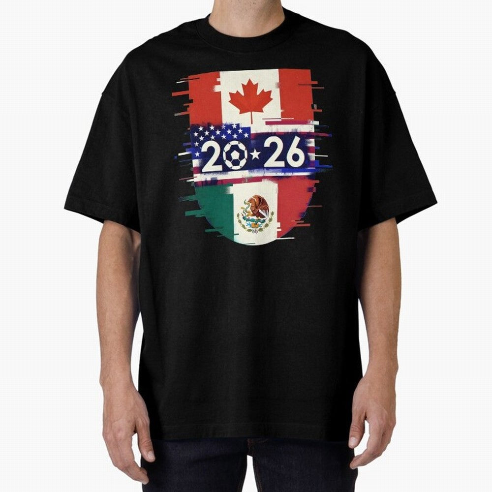 Glitched United 2026 - North America Emblem Cup Classic T-Shirt Celebrate Football Dreams Across FIFA World Cup 2026 USA Canada Mexico Driven by Messi, England Energy, Game Day Rituals, Football Legends, Country Pride and the Road to the Final;