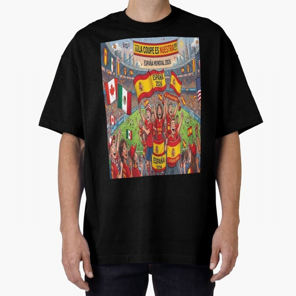Spain World Cup 2026 - Stadium Classic T-Shirt Enjoy the FIFA World Cup 2026 Group Stage Journey through Cristiano Ronaldo Highlights, Netherlands Pride, Football Festival Excitement, Trophy Ambitions, Country Rivalries and Star Player Buzz; Made