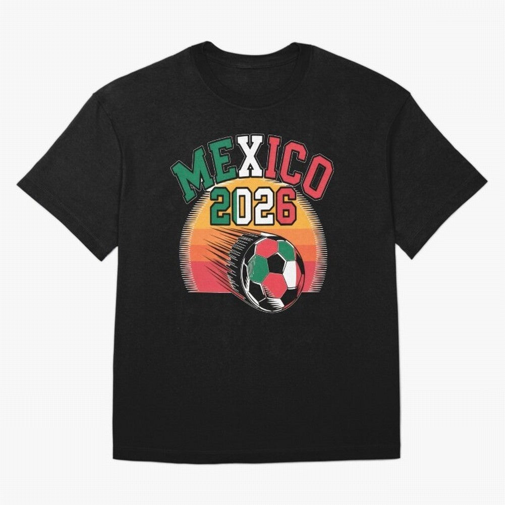 Mexico 2026 Vintage Soccer Shirt Retro Futbol Fan Tee Classic T-Shirt Show Match Day Excitement for the FIFA World Cup 2026 Group Stage Journey through Mbappe Highlights, Brazil, Portugal and Argentina Pride, Soccer Culture, Superstar Moments,