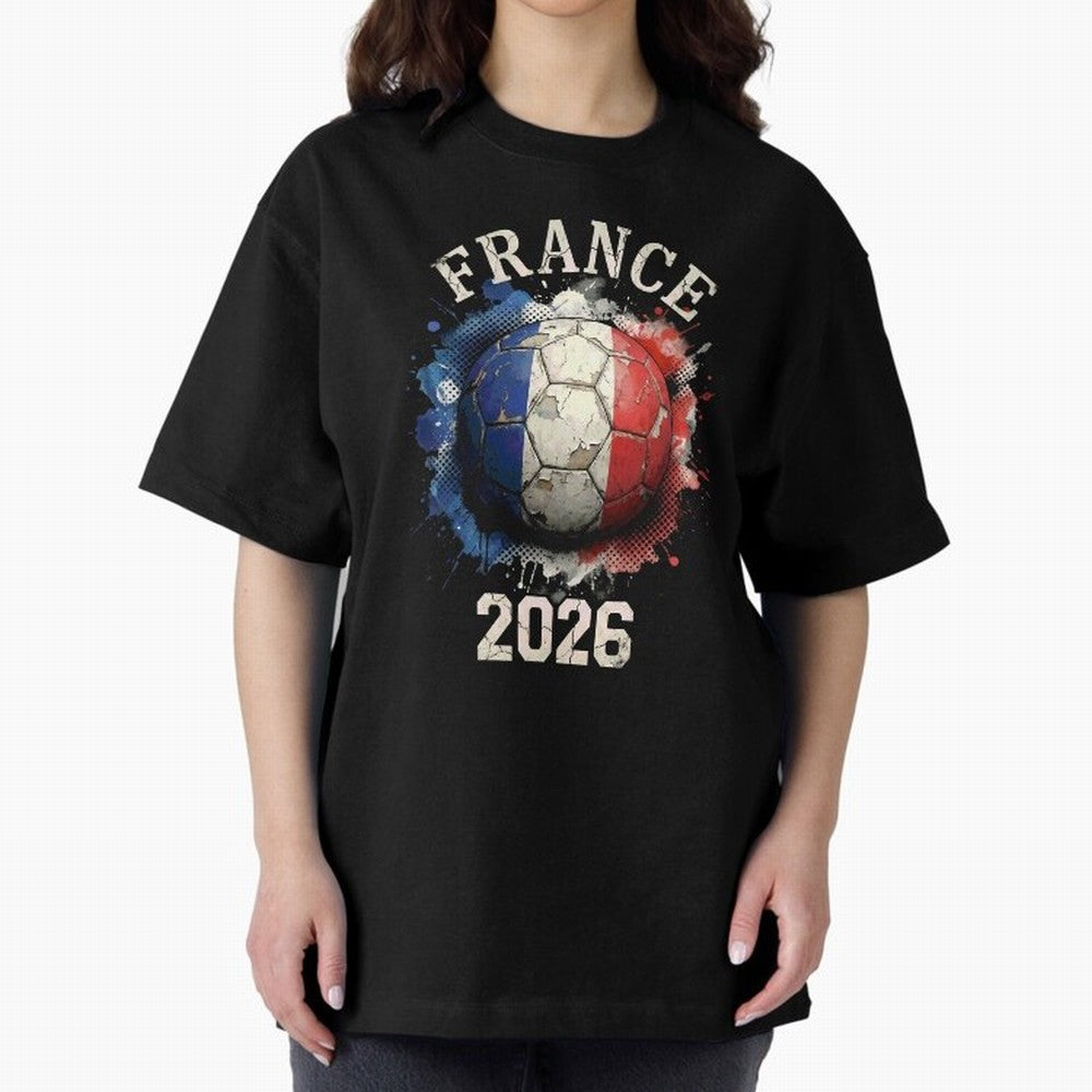 France 2026 Football Art | Vintage Tricolor Soccer Ball Splash Design Classic T-Shirt Celebrate the Biggest Stage of the FIFA World Cup 2026 Group Stage Journey through Messi and Cristiano Ronaldo Highlights, Spain Pride, Champion Mindset, Group