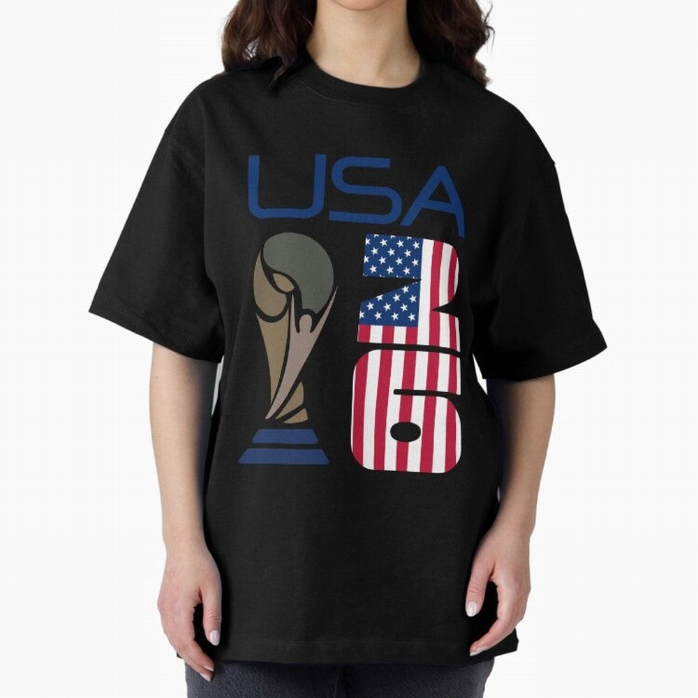 USA 2026 Soccer World Cup Trophy American Flag Design Classic T-Shirt Bring FIFA World Cup 2026 USA Canada Mexico for Fans of Mbappe and Brazil, Portugal and Argentina, Bringing Tournament Hype, Historic Matchups, Family Viewing Parties and Global