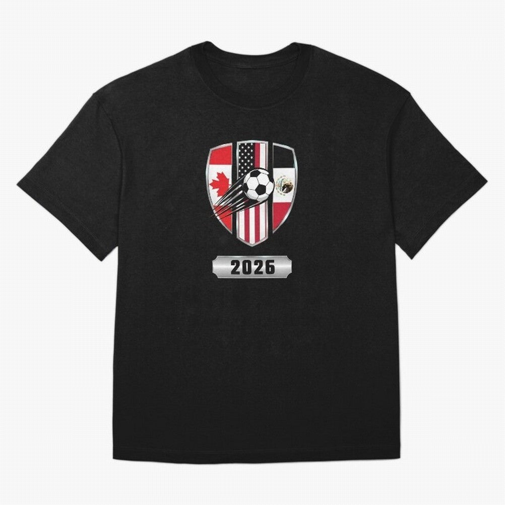 North United America Shield 2026 Cup T-Shirt_82794382 Classic T-Shirt Enjoy Match Day Hype around FIFA World Cup 2026 USA Canada Mexico, Messi, England, Retro Football Energy, Iconic Rivalries, Trophy Chase Drama and Stadium Atmosphere; Ideal for