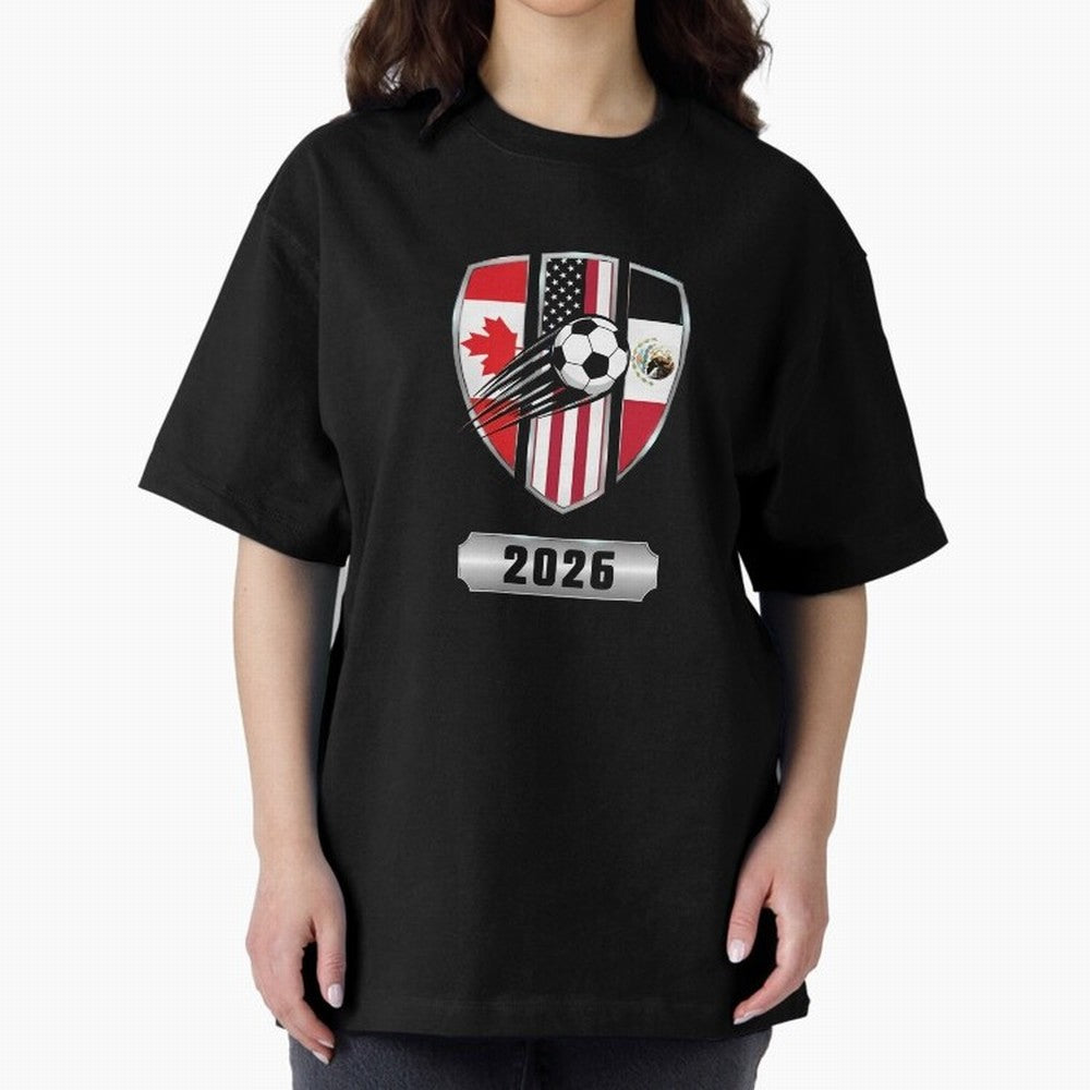 North United America Shield 2026 Cup T-Shirt_82794382 Classic T-Shirt Stand Proud for the FIFA World Cup 2026 USA Canada Mexico Journey through Messi and Cristiano Ronaldo Highlights, England and Germany Pride, Football Passion, Legendary