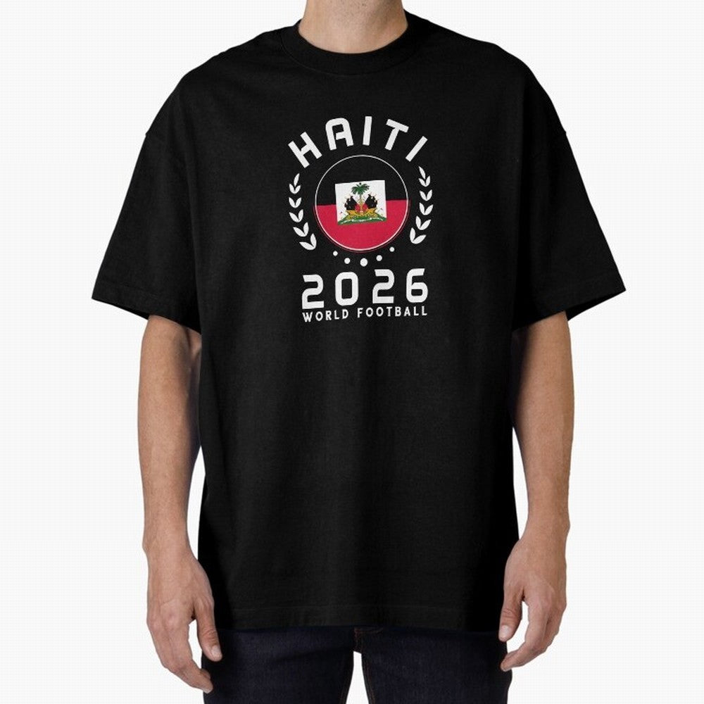 World Cup 2026 Haiti Football Fan Haitian Supporter T-Shirt_84687246 Classic T-Shirt Follow FIFA World Cup 2026 Group Stage Spirit, Made for France and Portugal, Cristiano Ronaldo, Championship Spirit, Famous Goals, Roaring Crowds and International