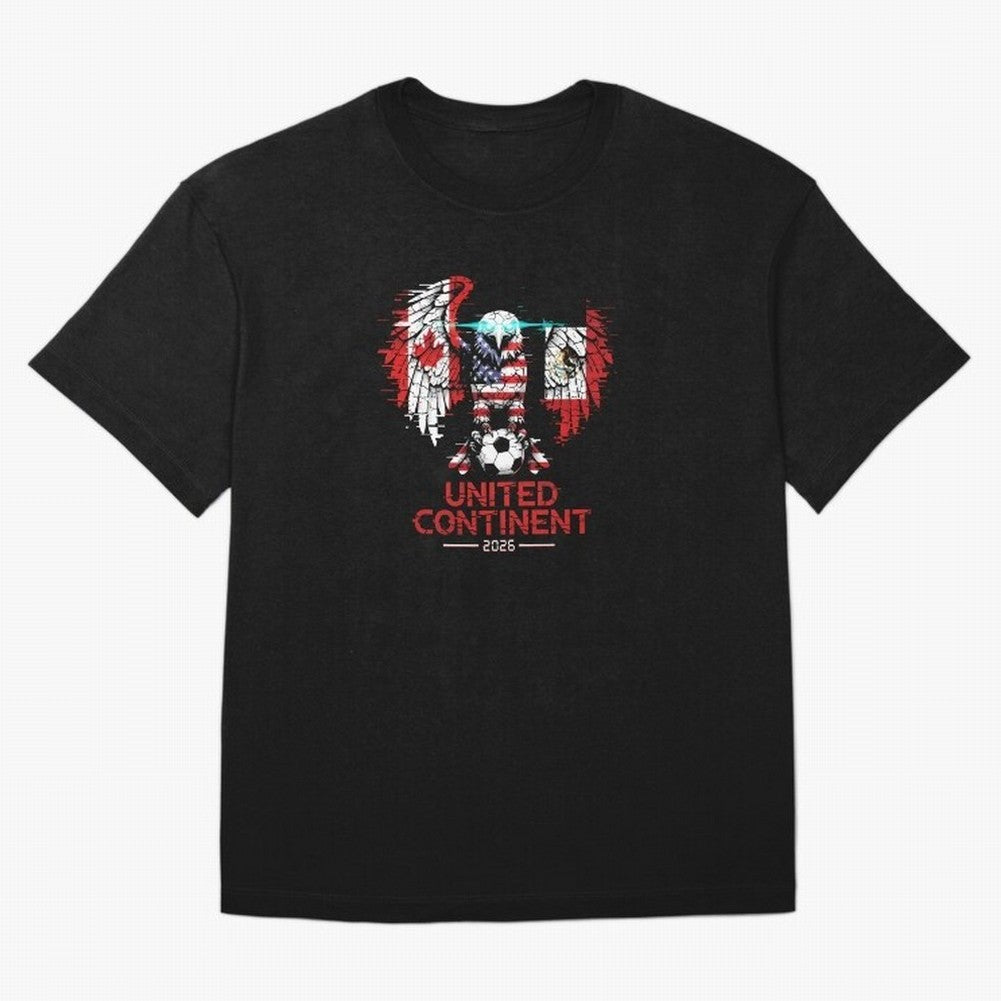 Glitched North America Eagle World Cup Soccer 2026 T-Shirt_83958408 Classic T-Shirt Bring Match Day Fire to FIFA World Cup 2026 for Fans of Neymar and Netherlands, Bringing Game Day Rituals, Football Legends, Country Pride and the Road to the