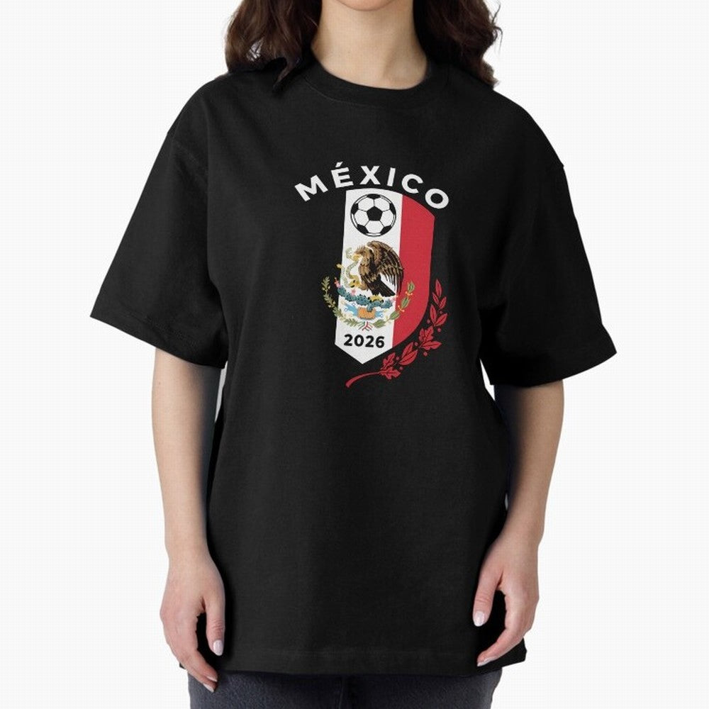 Mexico Emblem World Cup Soccer 2026 Football Crew T-Shirt_83050167 Classic T-Shirt Feel the Heartbeat of Global Football Passion for FIFA World Cup 2026 USA Canada Mexico, Inspired by Haaland and Mbappe, Portugal, Tournament Hype, Historic
