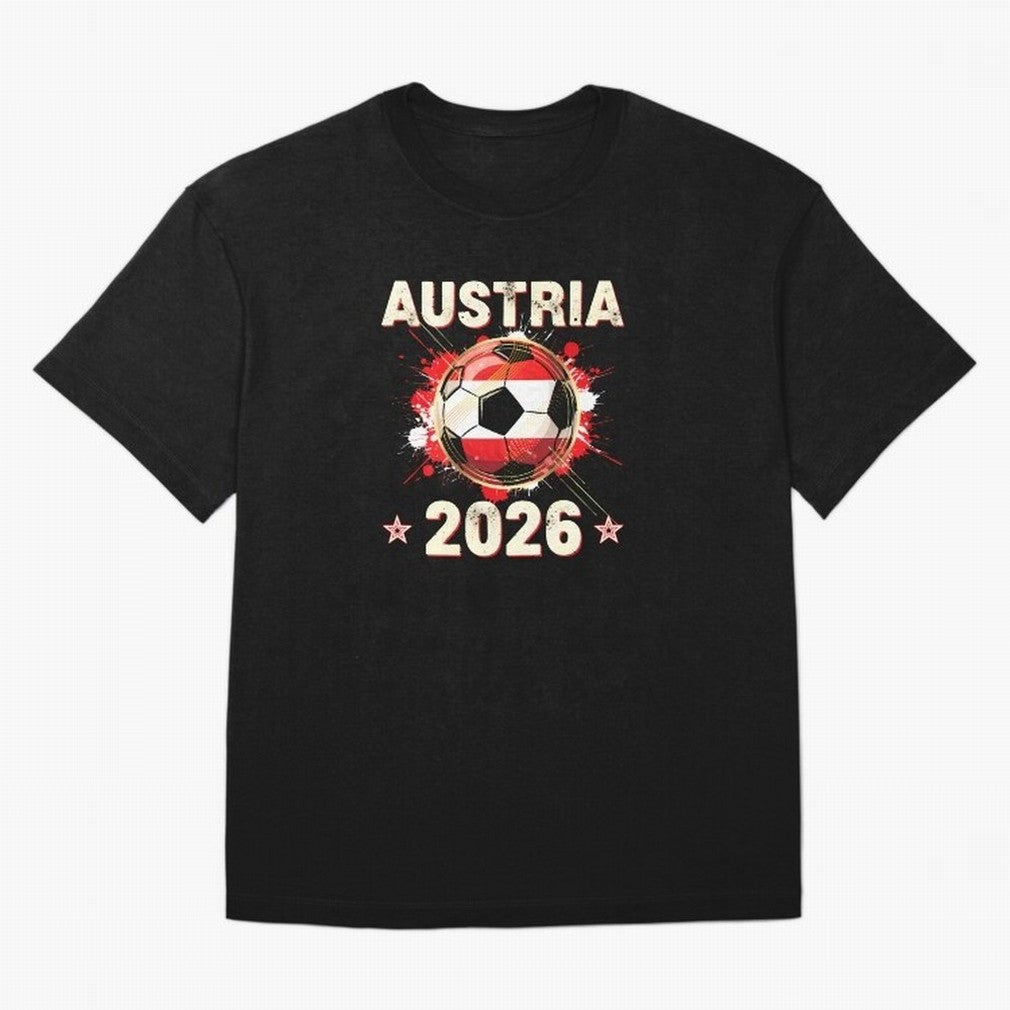 World Cup 2026 Austria Soccer Ball North America - Austrian Fan Gift T-Shirt_85028223 Classic T-Shirt Follow Every Goal of the FIFA World Cup 2026 Group Stage Journey through Neymar Highlights, Argentina, France and Brazil Pride, Match Day
