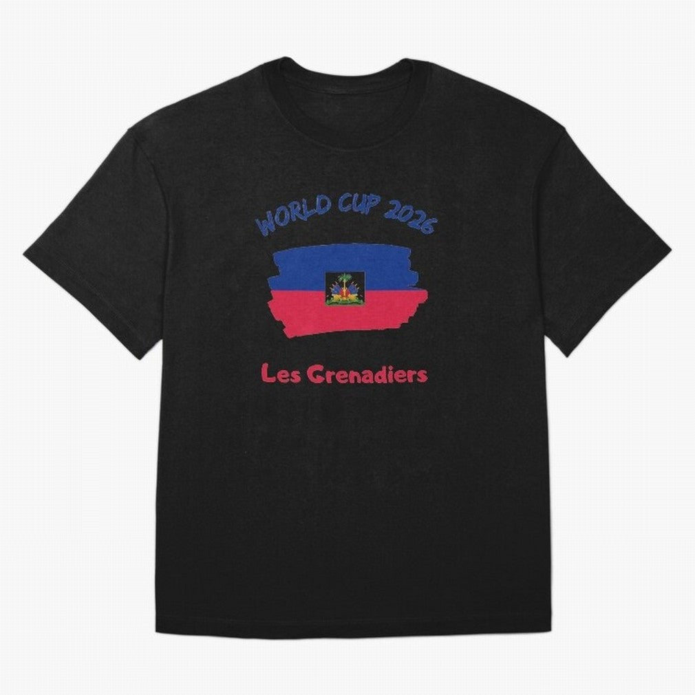 Haiti Football Fan Haitian Soccer Supporter National Team Pride Caribbean 2026 T-Shirt_90544900 Classic T-Shirt Build Match Day Hype around FIFA World Cup 2026, Mbappe and Neymar, Spain, Game Day Rituals, Football Legends, Country Pride and the