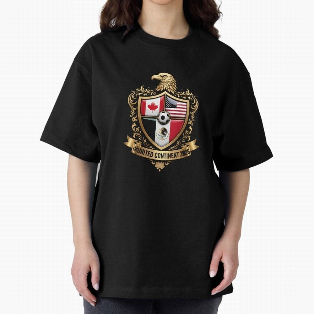 Golden Continental Eagle Soccer World Cup Crest 2026 T-Shirt_83050983 Classic T-Shirt Stand Proud for Match Day Hype around FIFA World Cup 2026, Messi and Cristiano Ronaldo, Portugal, Spain and Germany, Goal Celebration Energy, Supporter Heritage,