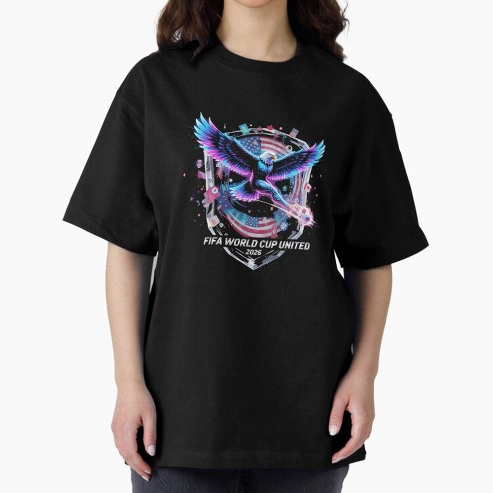 FIFA World Cup 2026 United Eagle Soccer Art T-Shirt_86867742 Classic T-Shirt Experience the Global Stage of FIFA World Cup 2026 Group Stage with Messi, Spain and Netherlands Energy, Football Festival Excitement, Trophy Ambitions, Country Rivalries