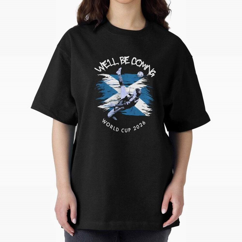 We'll be coming 2026 - Tartan Army Returns T-Shirt_83870751 Classic T-Shirt Celebrate Fan Favorites in FIFA World Cup 2026 USA Canada Mexico Spirit, Capturing France and Portugal, Messi, Neymar and Mbappe, Supporter Pride, Iconic Celebrations,
