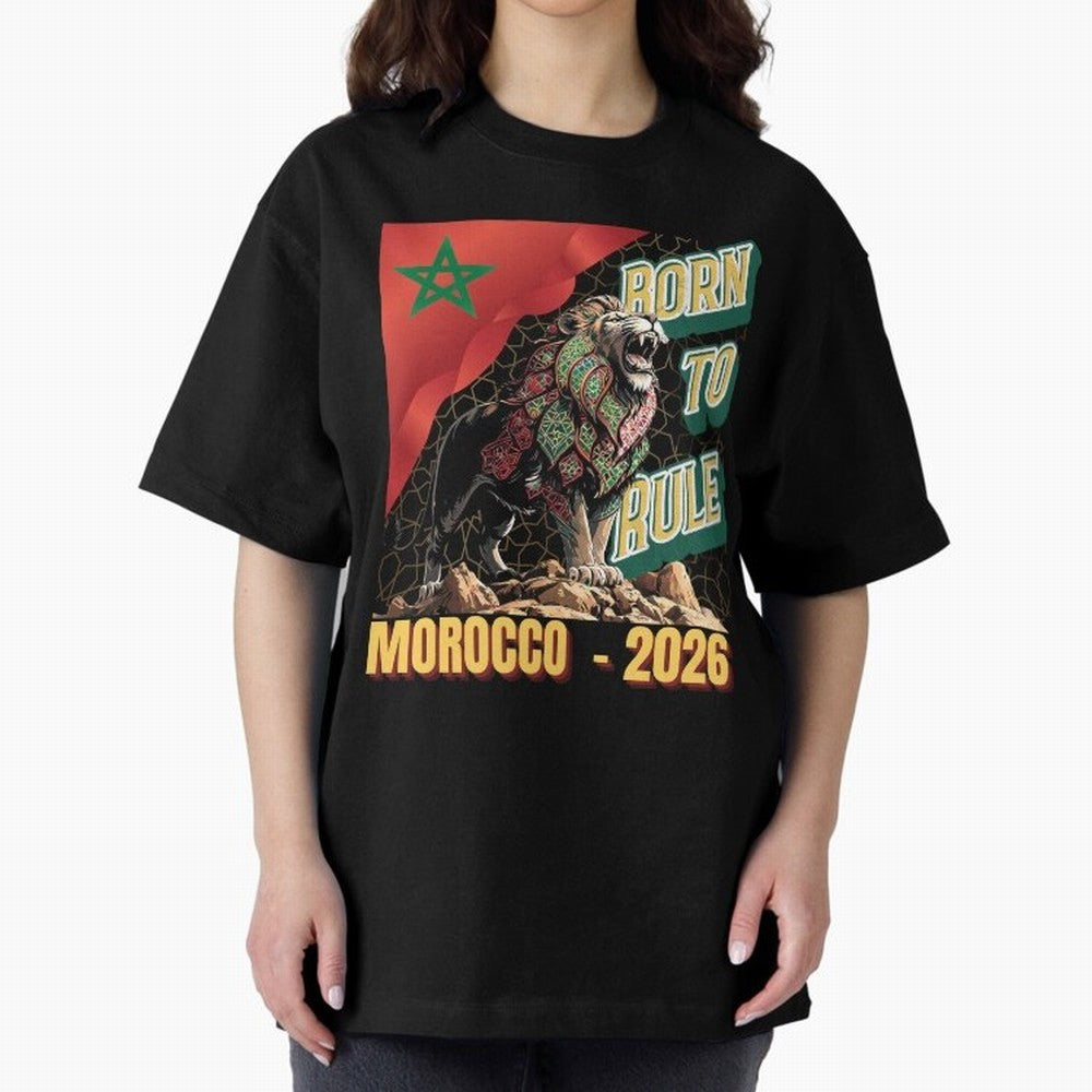 Morocco Football - Born to Rule Classic T-Shirt Fuel Global Football Passion for FIFA World Cup 2026 USA Canada Mexico, Built around Neymar, Brazil, Portugal and Argentina, Fan Favorite Moments, National Team Passion, Big Match Drama and Soccer