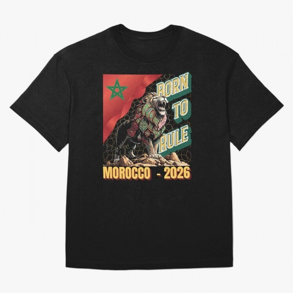 Morocco Football - Born to Rule Classic T-Shirt Fuel Global Football Passion for FIFA World Cup 2026 USA Canada Mexico, Built around Neymar, Brazil, Portugal and Argentina, Fan Favorite Moments, National Team Passion, Big Match Drama and Soccer