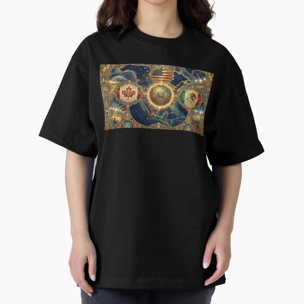 World Cup 2026 Hosts Illustrated Classic T-Shirt Feel the Roar of FIFA World Cup 2026 Group Stage Driven by Messi, CR7 and Mbappe, Portugal, Spain and Germany Energy, Vintage Soccer Flavor, Modern Football Stars, National Flags and Final Night