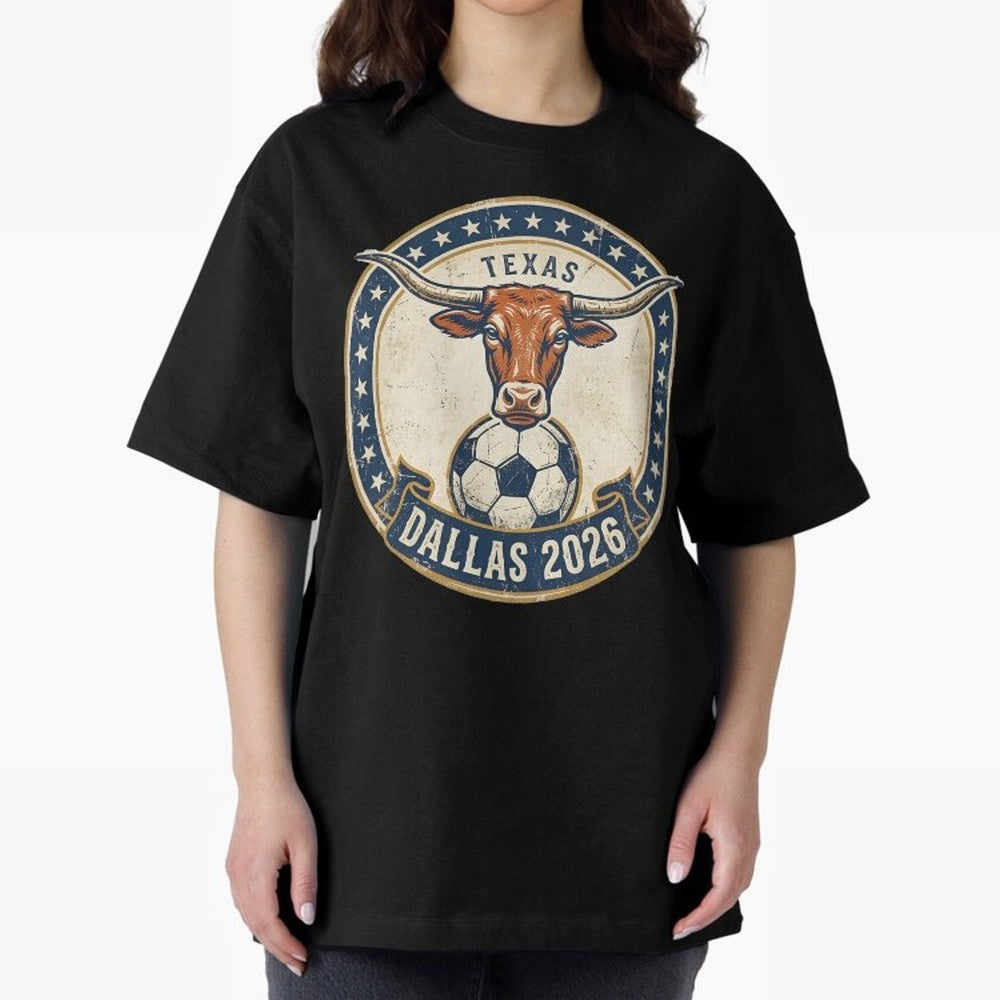 Dallas Texas 2026 World Cup Host City Vintage Football Badge Classic T-Shirt Join FIFA World Cup 2026 Built around CR7, Argentina and Brazil Energy, Champion Mindset, Group Stage Buzz, Knockout Tension and Passionate Fan Culture; Great for