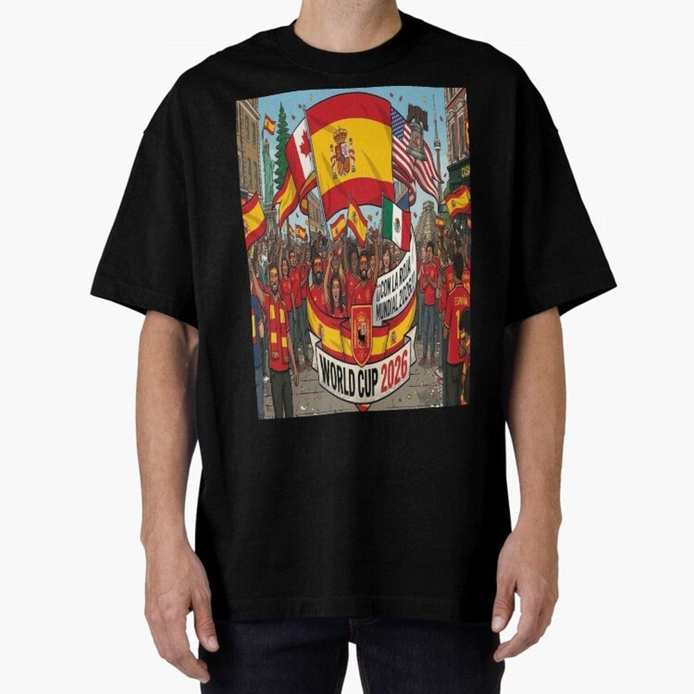 Spain Classic T-Shirt Bring Trophy Dreams to Match Day Hype around FIFA World Cup 2026, Messi and Cristiano Ronaldo, France and Portugal, Vintage Soccer Flavor, Modern Football Stars, National Flags and Final Night Emotion; Ideal for Football Dads,