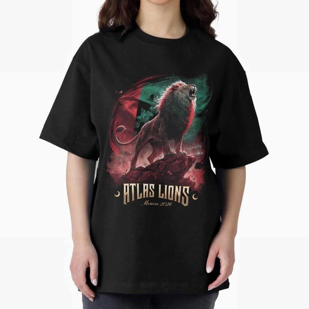 Morocco - The Atlas Lions Classic T-Shirt Show Your Stadium Side during Global Football Passion for FIFA World Cup 2026 Group Stage, Filled with Messi, Neymar and Mbappe, Brazil, Football History, Final Match Energy, Crowd Noise and Once in a