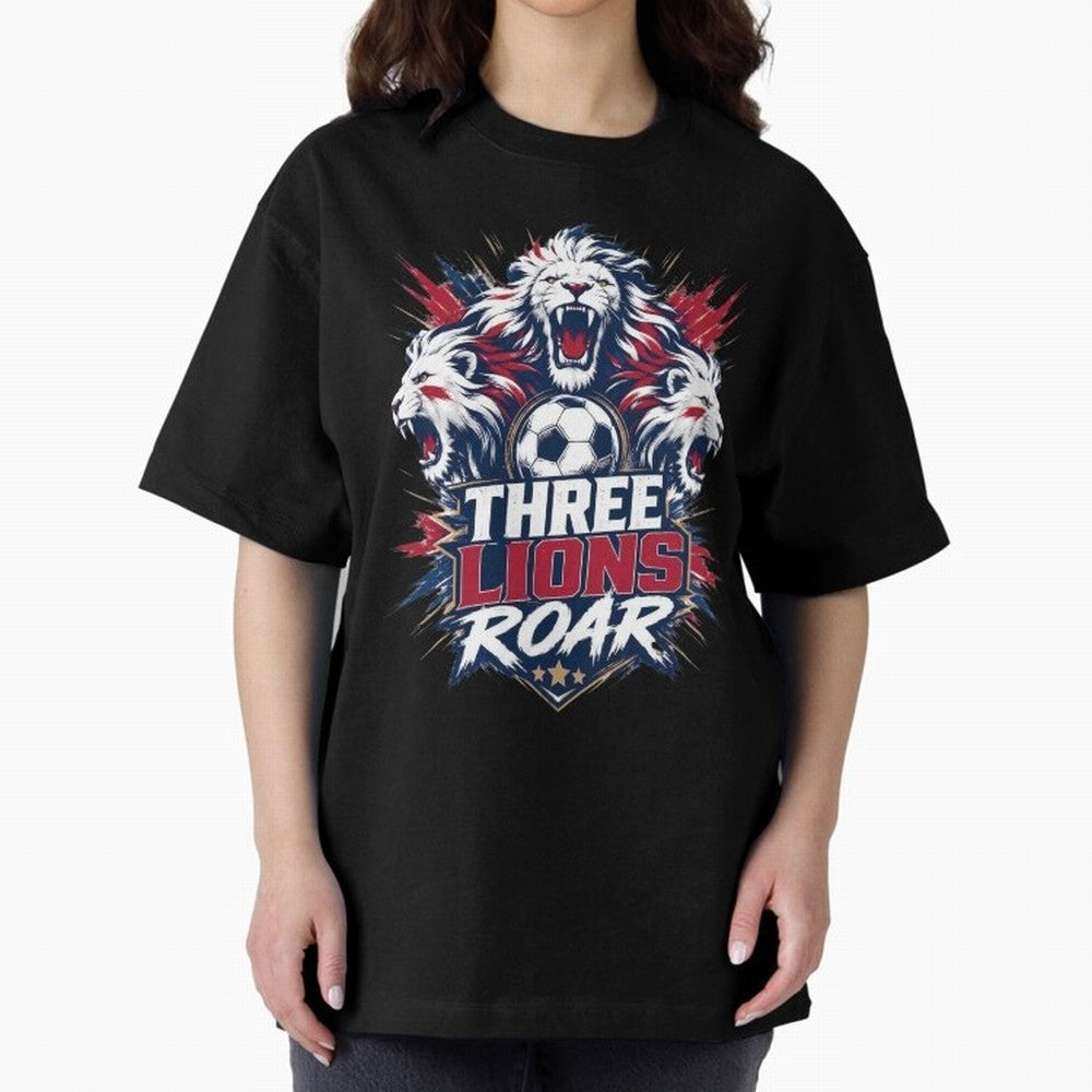 Three Lions Roar England World Cup 26 Tee Classic T-Shirt Stand with Global Football Passion for FIFA World Cup 2026 Group Stage, Made for Neymar, Germany, Fan Favorite Moments, National Team Passion, Big Match Drama and Soccer History; Made for