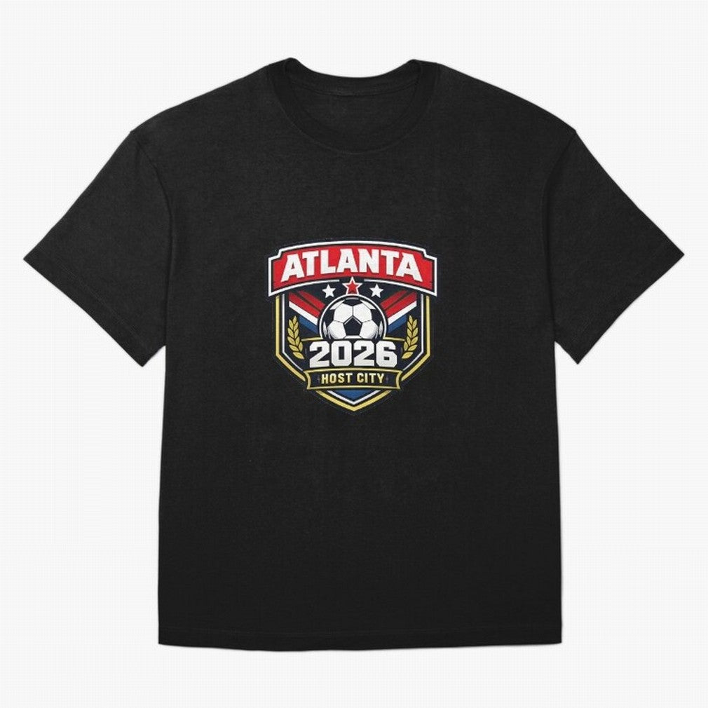 Global Cup 2026 Host City Badge Atlanta Classic T-Shirt Bring Stadium Energy to Global Football Passion for FIFA World Cup 2026, Connected to Messi and Cristiano Ronaldo, Brazil, Football Festival Excitement, Trophy Ambitions, Country Rivalries and
