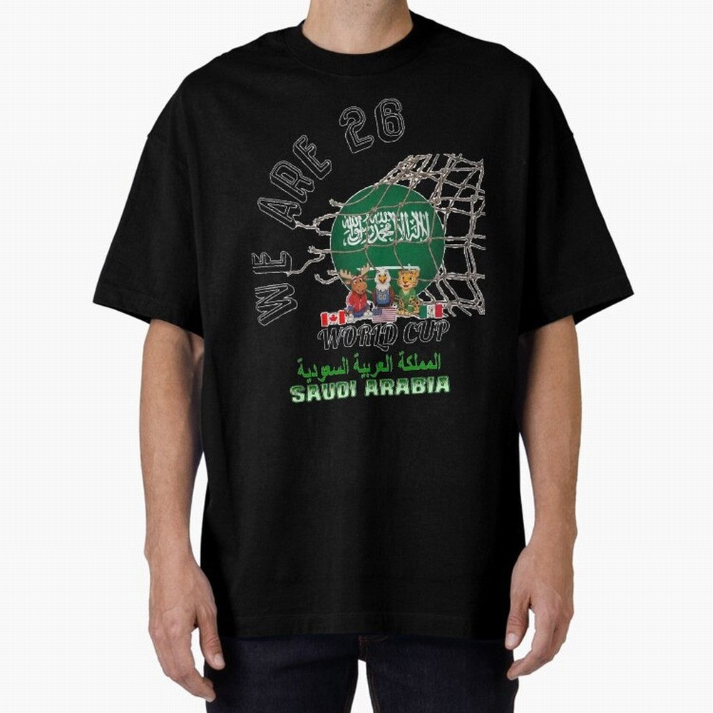World cup 26 - Saudi Arabia Classic T-Shirt Show Match Day Excitement for FIFA World Cup 2026 Group Stage Capturing Messi, Neymar and Mbappe, Brazil Energy, Retro Football Energy, Iconic Rivalries, Trophy Chase Drama and Stadium Atmosphere; Ideal