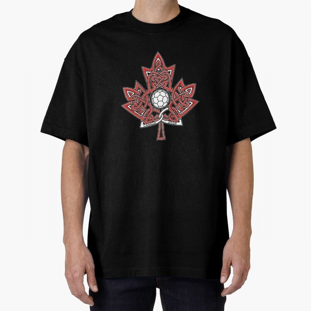 Interwoven Maple Leaf Canada Soccer 2026 T-Shirt_83135197 Classic T-Shirt Carry the Dream of FIFA World Cup 2026 Group Stage for Fans of Messi and England, Bringing Retro Football Energy, Iconic Rivalries, Trophy Chase Drama and Stadium Atmosphere;