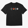 Germany Football Heartbeat | Deutschland Soccer Fan EKG Classic T-Shirt Upgrade FIFA World Cup 2026 Spirit, Capturing France and Portugal, Messi, CR7 and Mbappe, Stadium Chants, National Pride, Trophy Dreams and Unforgettable Football Memories;