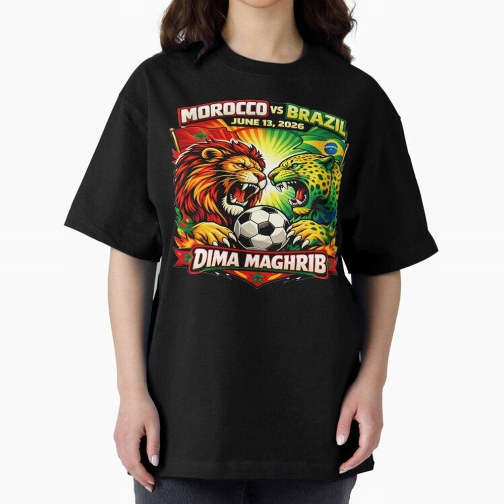 World Cup 2026, Dima Maghrib, June 13, 2026, We Are Morocco, Go Morocco, Morocco vs Brazil, Morocco World Cup 2026, World Morocco, Maghrib Classic T-Shirt Honor FIFA World Cup 2026 for Fans of Haaland and Portugal, Spain and Germany, Bringing