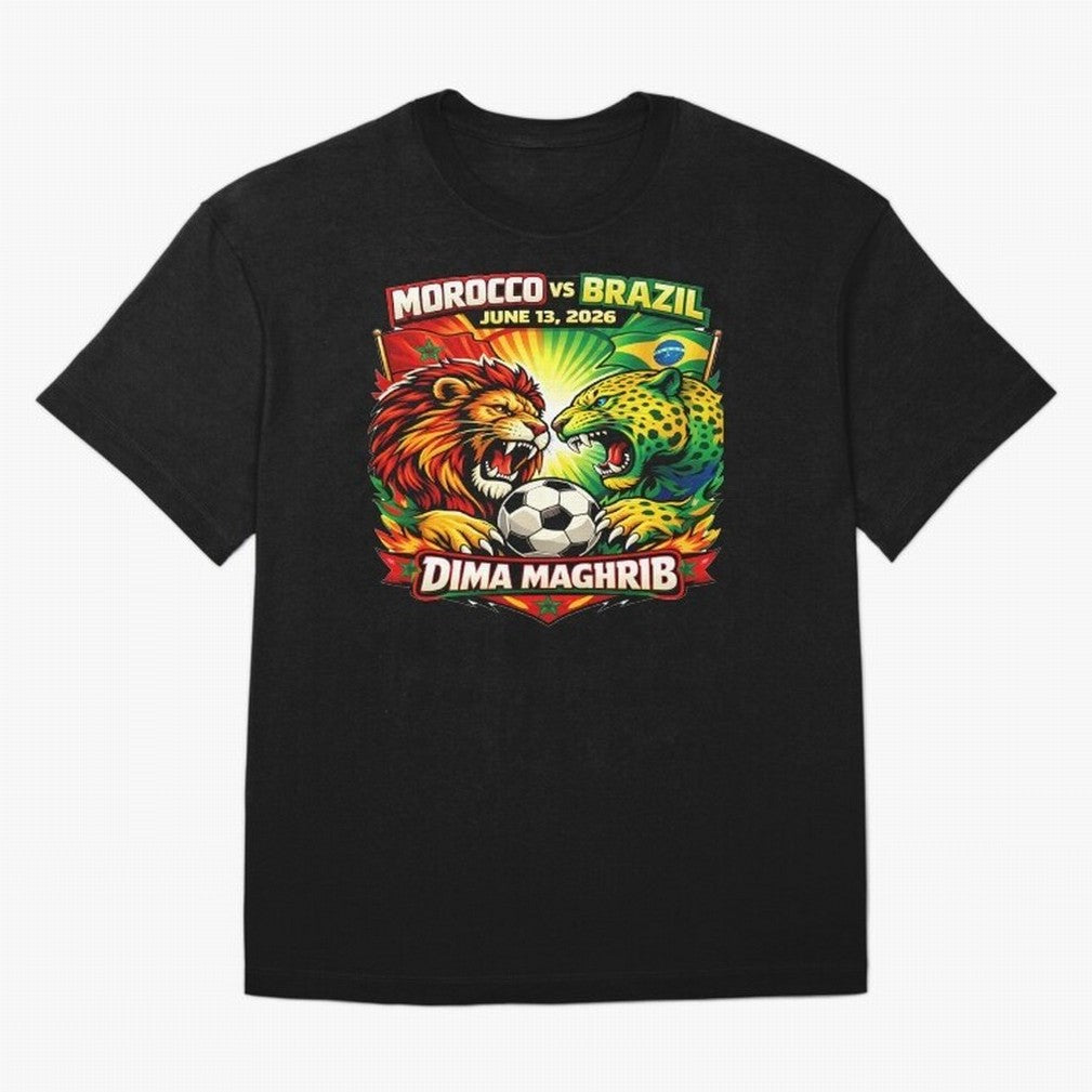 World Cup 2026, Dima Maghrib, June 13, 2026, We Are Morocco, Go Morocco, Morocco vs Brazil, Morocco World Cup 2026, World Morocco, Maghrib Classic T-Shirt Honor FIFA World Cup 2026 for Fans of Haaland and Portugal, Spain and Germany, Bringing