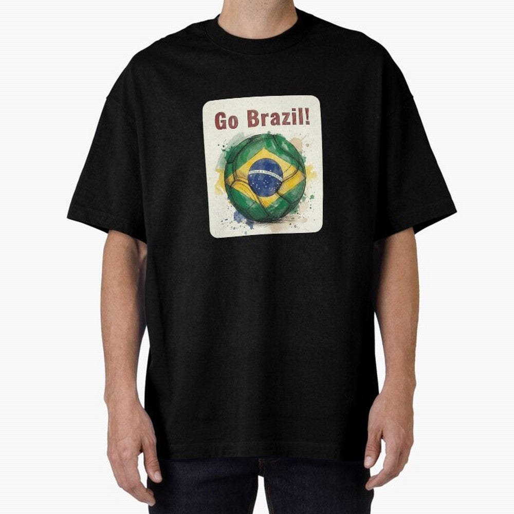 Go Brazil Soccer Ball Flag | Brazilian Football Fan Graphic Tee Classic T-Shirt Represent FIFA World Cup 2026 Group Stage for Fans of Neymar and Brazil, Bringing Goal Celebration Energy, Supporter Heritage, Football Icons and Worldwide Tournament