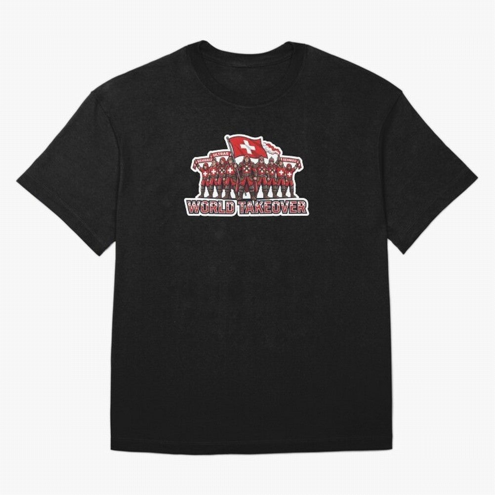 Switzerland Soccer Fans Power Rise Sticker 2026 Football Supporters Classic T-Shirt Cheer through Every Moment of Match Day Hype around FIFA World Cup 2026 USA Canada Mexico, CR7 and Messi, France and Portugal, Stadium Chants, National Pride,