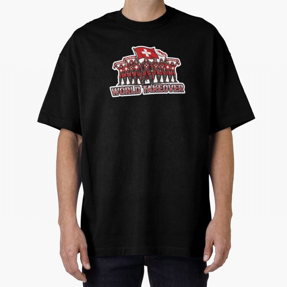 Switzerland Soccer Fans Power Rise Sticker 2026 Football Supporters Classic T-Shirt Cheer through Every Moment of Match Day Hype around FIFA World Cup 2026 USA Canada Mexico, CR7 and Messi, France and Portugal, Stadium Chants, National Pride,