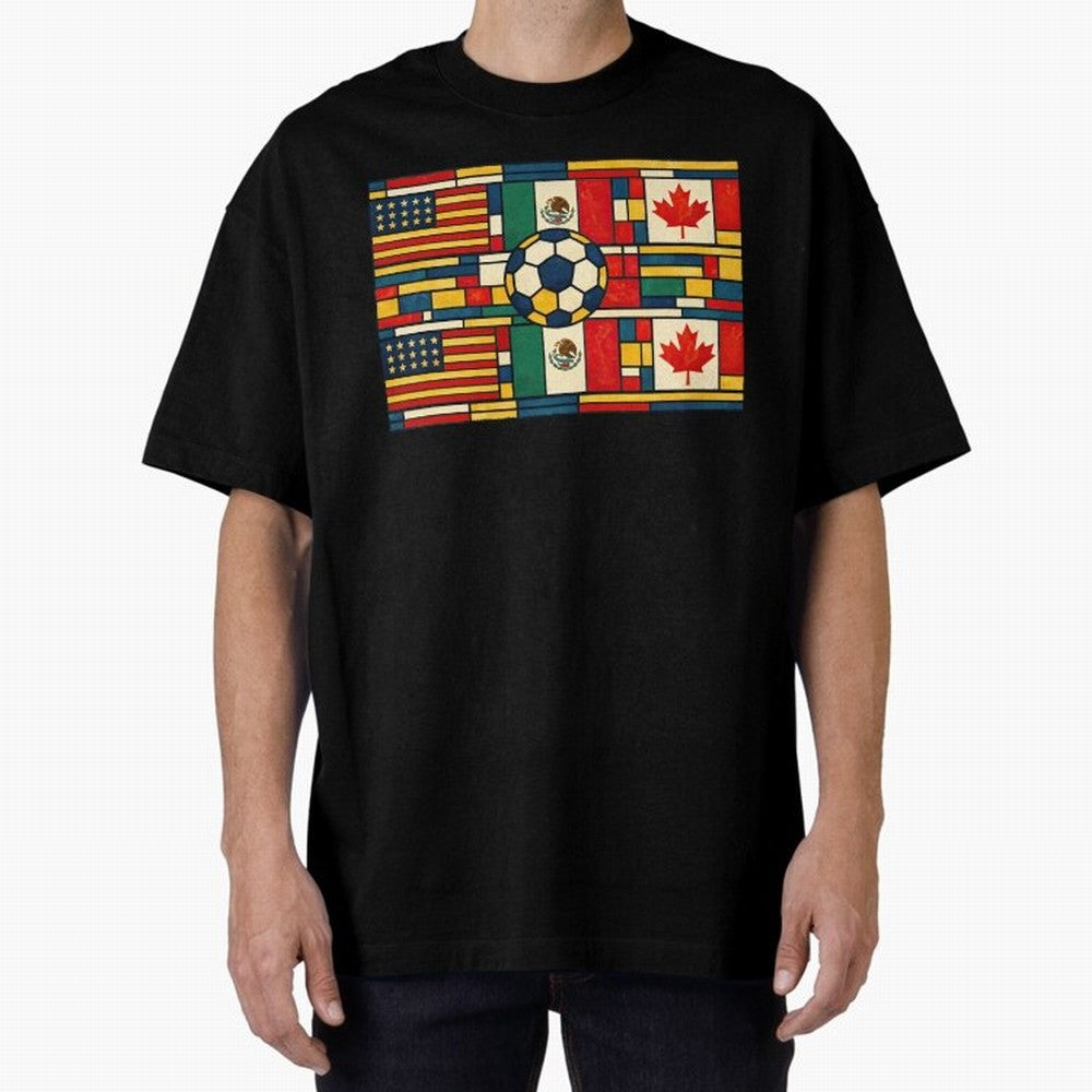 North American Football Flags World Cup Inspired Classic T-Shirt Honor Football Greatness during FIFA World Cup 2026 USA Canada Mexico Built around Mbappe, France Energy, Stadium Memories, Football Loyalty, International Chants and Championship