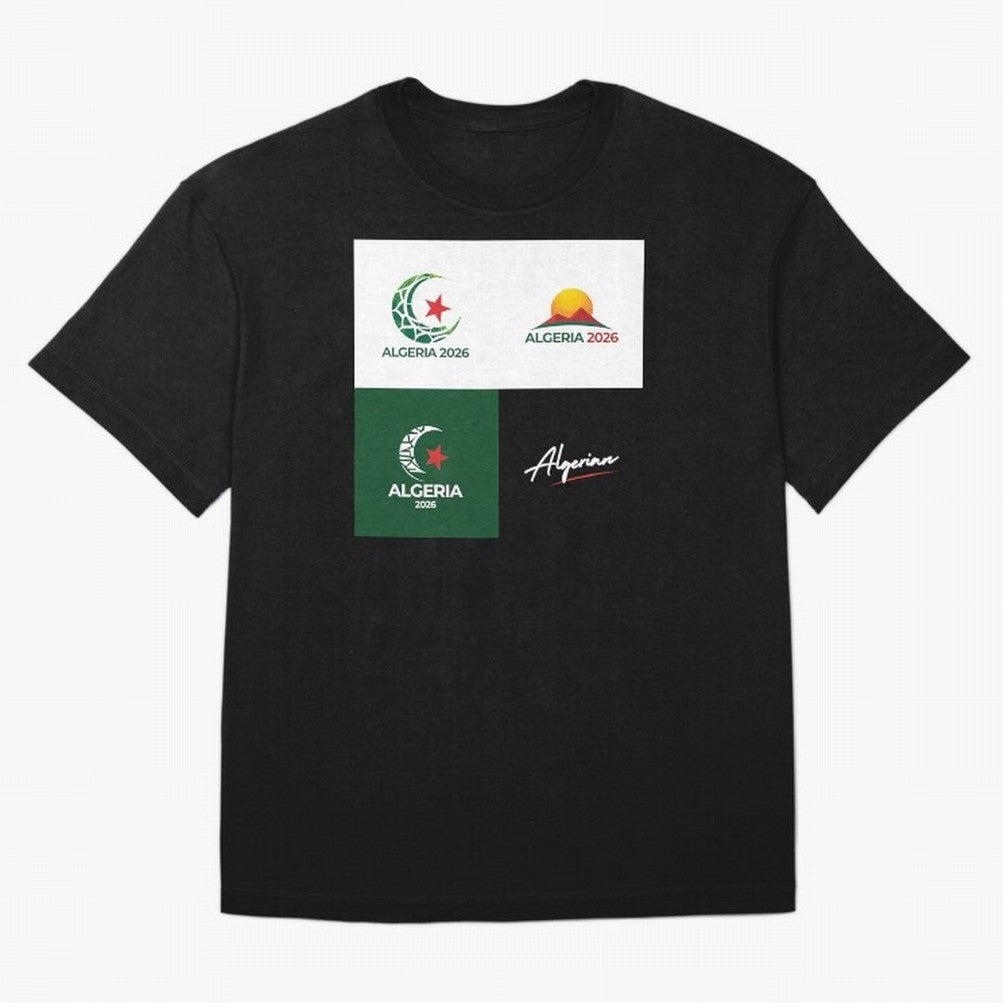 Algeria WC 2026 Classic T-Shirt Make Every Match About Match Day Hype around FIFA World Cup 2026 USA Canada Mexico, Cristiano Ronaldo, Portugal, Vintage Soccer Flavor, Modern Football Stars, National Flags and Final Night Emotion; Perfect for