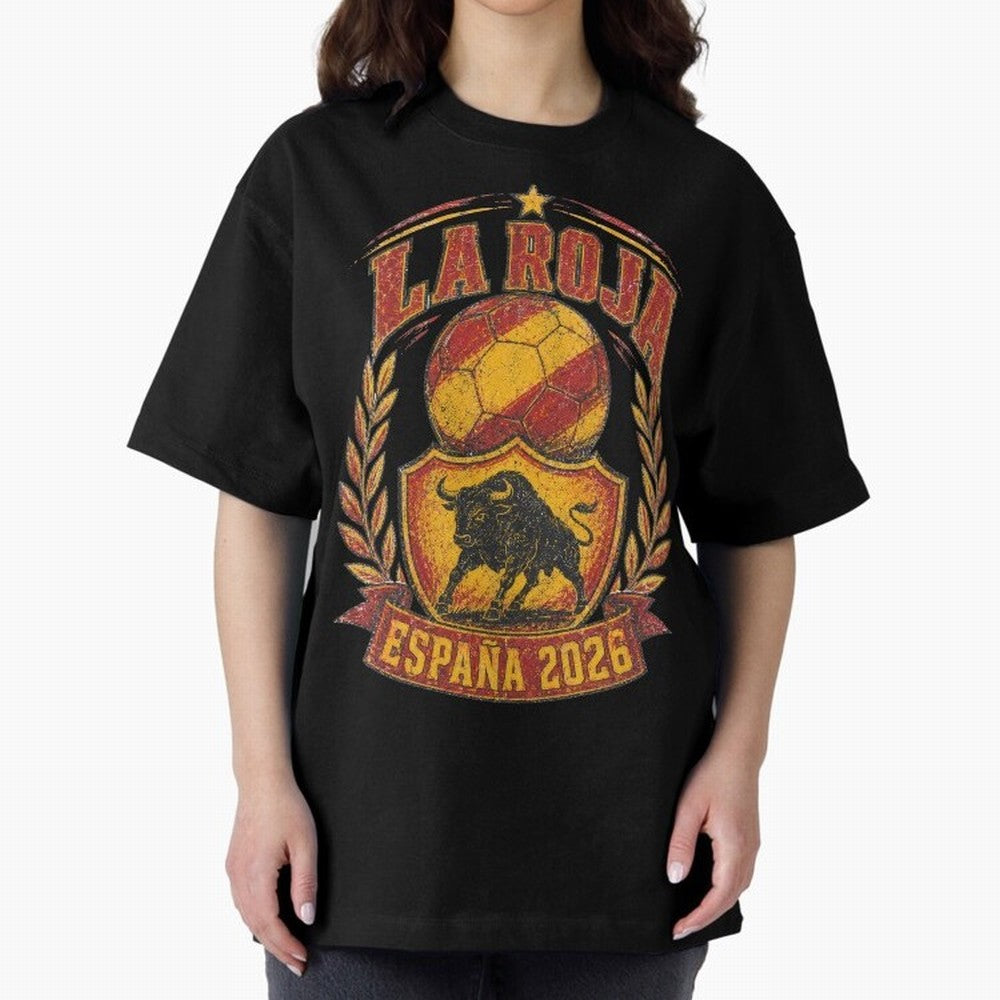 La Roja Espa?a 2026 World Cup Soccer T-Shirt Classic T-Shirt Upgrade FIFA World Cup 2026 USA Canada Mexico Spirit, Filled with France and Portugal, Haaland, Supporter Pride, Iconic Celebrations, Legendary Names and Global Match Day Energy; Perfect