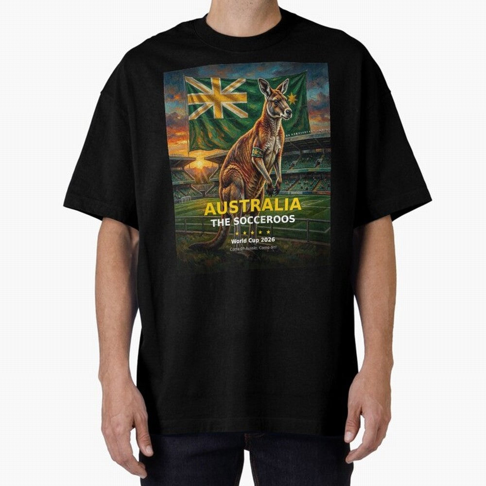Australia Socceroos - World Cup 2026 Soccer Fan Tee Classic T-Shirt Mark the FIFA World Cup 2026 USA Canada Mexico Journey through Messi Highlights, France Pride, Championship Spirit, Famous Goals, Roaring Crowds and International Football Unity;