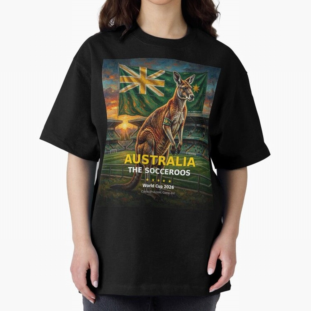 Australia Socceroos - World Cup 2026 Soccer Fan Tee Classic T-Shirt Mark the FIFA World Cup 2026 USA Canada Mexico Journey through Messi Highlights, France Pride, Championship Spirit, Famous Goals, Roaring Crowds and International Football Unity;